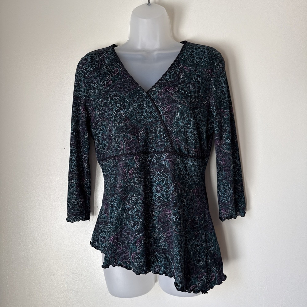 Vintage Style & Co Top Womens Size M Babydoll Coquette Asymmetric Fairy Grunge